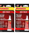Red High Strength Thread Locker For Large Fasteners, 0.20 Oz Bottle, Permanent Lock, Anaerobic Formula, Vibration And Solvent Resistant, Industrial Grade Bonding For Heavy Duty Bolts, 2 Pack packaging