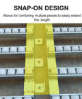 Lightweight Gravity Roller Conveyor Modular Cargo Slide Track with snap-on design for easy extension and portability.