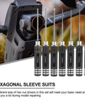 Pro RC Hex Driver Set 7Pc with various hex bits displayed beside an RC drone for RC cars, helicopters, drones repair gear.