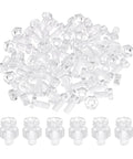 Clear Acrylic Screws And Hex Nuts Kit 40 Piece M6 12mm Phillips Round Head Plastic Bolts scattered on surface