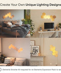 Wood Look Hexagon Smart Wall Lights That Sync With Alexa And Google Assistant, Dope Modular Panels for living room decor.