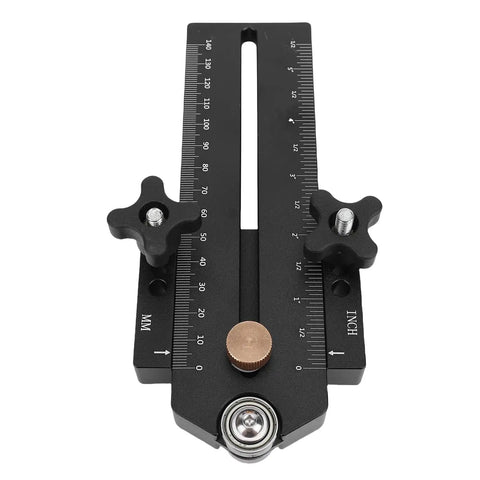 Thin Tear Jig For Table Saw Aluminum Woodworking Tool With Adjustable Sliding Tenon Fits 3/8x3/4 Inch T Slot And 1/4x3/8 Inch Track