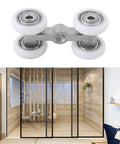 Two Pack Sliding Door Roller With 304 Stainless Steel Bearing For Home Sliding Doors And Bathroom Glass Doors, Small Hanging Wheel 23.5x40x20mm