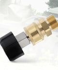 Tool Daily 4-piece brass pressure washer adapter set with black plastic end, M22 to M22 fittings