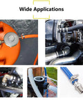 Wide applications of Twenty Pack Stainless Steel Hose Clamps Adjustable Quarter To Seven Sixteenths Inch Six To Twelve Millimeters Worm Gear Metal Fuel Line Pipe Clamp for fuel line plumbing radiators garden and mechanical uses.