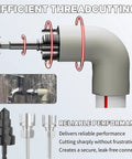 3Pcs PVC Pipe Threader Tool Kit For 1/2 And 3/4 Inch Plastic Pipes With Dual Function Internal External Tapping And Threading Capability includes elbow fitting.