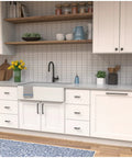 Modern kitchen with Solid Core Cabinet Pulls 10 Pack Matte Black Handles For Doors And Dressers Luxury Kitchen Hardware.