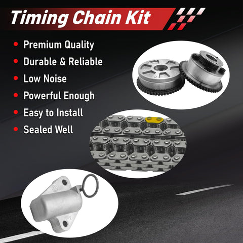2.0L Timing Chain Kit With Camshaft Sprockets For Hyundai Elantra 2017 To 2020 Kona 2018 To 2021 Veloster 2019 To 2021 And Kia Forte 2017 To 2022
