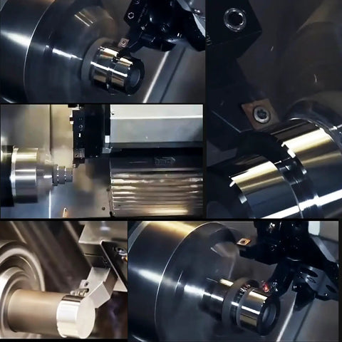 Badass Mini Metal Lathe Boring Bar Set With Versatile Shank Tool Holders And CCMT Carbide Turning Inserts during precision cutting.