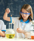 Children using 4 Piece Lab Flask Brush Set for 250ml Volumetric Flasks, Glass Tubes and Beakers in a science class setting.
