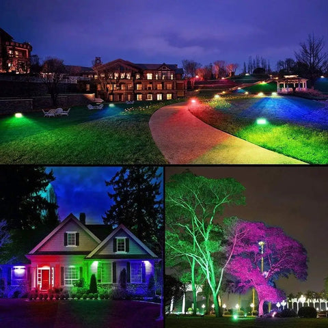 Dope Hella Bright 30W Led Flood Light Outdoor Smart Bluetooth App Controlled RGB Color Changing With 3000 Lumens 2700K Warm White 23 Dynamic Modes For Backyard