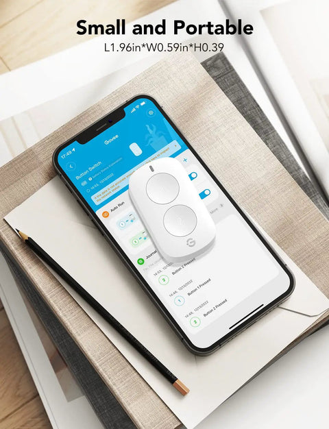 Smart Mini Double Button Switch For One Touch Control Of Multiple Devices Battery Powered Wireless Button With Group Control Plug And Play With Most Smart Home Products