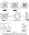 Heavy Duty 20mm Ballscrew Kit SfU2010 With Nut And Coupler For Nema23 Motors Perfect For DIY CNC Build Projects Up To 1250Mm Length High Precision C7 Grade Gear Setup, installation diagram