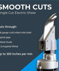 18 Gauge Profile Shears For Metal Fabrication And Automotive And HVAC Projects Featuring 2500 RPM And Double Cut Action