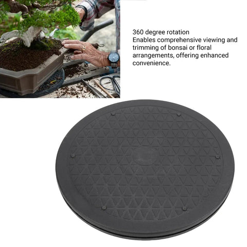 Heavy Duty 10 Inch Bonsai Turntable Base With Steel Ball Bearings Lazy Susan Rotating Stand for pruning and arranging display.