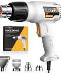 Heavy Duty 1800W Heat Gun With Dual Fuse Safety System And Dual Temperature 752F And 1112F, Four Nozzles, Overheat Protection
