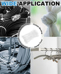 2000 Pcs Clear Beaded Loop Tie Fasteners, 3 Inch Adjustable Snap Lock Security Tags for organizing cables and curtain binding.