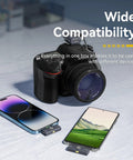 Lark M2 Wireless Lavalier Microphone for iPhone, Android, Cameras and PCs with devices displayed showing compatibility