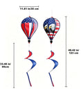 All American Patriotic Wind Spinner Duo For Yard And Garden Decor With Flag And Bald Eagle Designs 2 Pack Outdoor Hanging Spinners