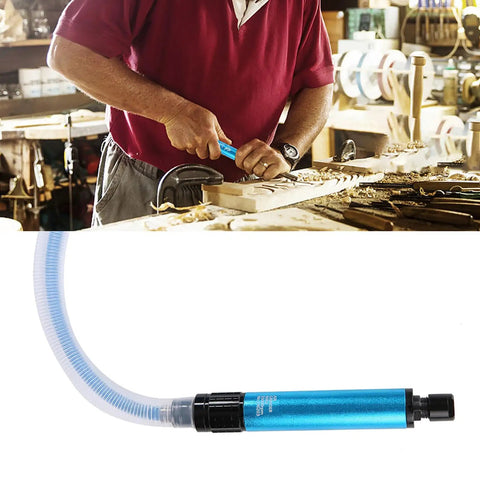Kickass 35000 RPM Pneumatic Grinding Pen in use for precise mold polishing on wooden surface in workshop.