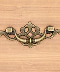 Vintage Antique Brass Bail Pull Handles Set For Wooden Drawers Cabinets And Cupboards Four Pack With Distressed Zinc Alloy Finish