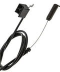 Top Shelf Replacement Control Cable For Walk Behind Mower 58 Inch Throttle Line with black housing and metal coil.
