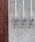 Installed 20 Pack Galvanized Steel Electrical Box 4 By 2 Inch Utility Junction Box 1-7/8 Inch Deep Raised Ground Square 13 Cu In Capacity
