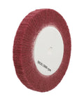 Heavy Duty Non Woven Nylon Flap Polishing Wheel 320 Grit Abrasive Disc for stainless steel, aluminum, brass, and wood side view