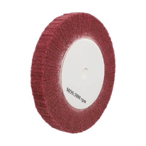 Heavy Duty Non Woven Nylon Flap Polishing Wheel 320 Grit Abrasive Disc for stainless steel, aluminum, brass, and wood side view