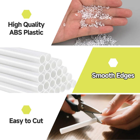 High quality ABS plastic material for 72Pcs Spoke Covers For 8 To 21 Inch Rims White Universal Wheel Wraps with smooth edges and easy to cut.