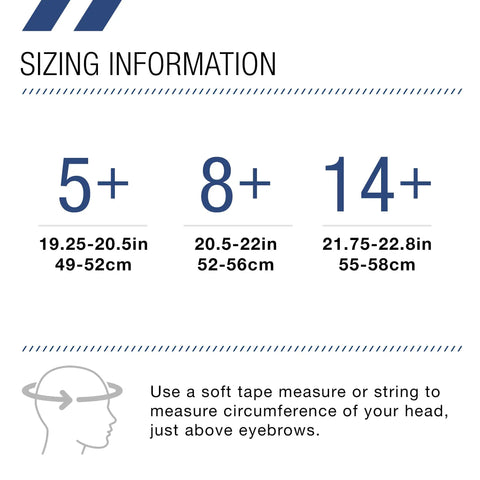 Sizing chart for Triple Certified Multisport Helmet For Bike, Scooter, Skateboard, Roller And Inline Skates, Built For All Ages.