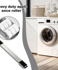 Hefty Heavy Duty Washing Machine Extendable Base With Robust Appliance Roller Wheels Supporting Up To 660 Pounds, showing heavy-duty wheels and frame.