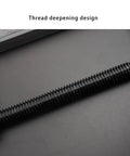 Thread close-up of the Top Grade 4 Pcs Industrial Strength C Clamps Set With Heavy Duty Steel Construction.