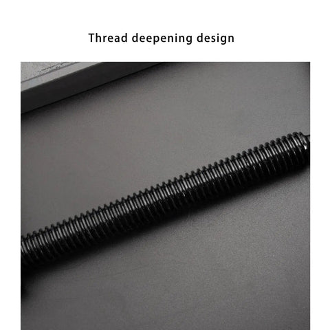 Thread close-up of the Top Grade 4 Pcs Industrial Strength C Clamps Set With Heavy Duty Steel Construction.