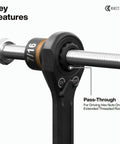 KNECT 23 Piece SAE Pass Through And Flip Socket Tool Set close-up of pass-through socket on threaded rod