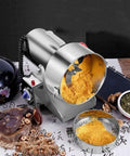 Electric Grain Mill Machine For Home And Small Biz, High Capacity Dry Milling Grinder For Fine Multigrain Grinding with bowl