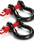 2 Pack 0.75 Inch D Ring Shackles Beefy Heavy Duty Forged Steel Screw Pin Shackles WLL 4.75T Built For Tractors Trucks Winches