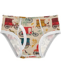 Fresh Duds Cotton Boys Briefs Featuring Classic Rickshaw Mobile Graphics For Active Toddler Guys, size small, soft cotton fabric.