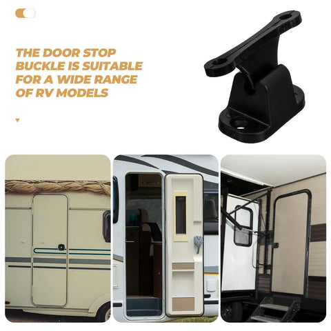 Premium T-Shaped Nylon Trailer Door Catch For Rv Camper And Enclosed Utility Trailers With Heavy Duty Hold Hooks For Secure Cargo Doors Easy Install, black door stop buckle for RV models.
