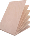 Front view of Baltic birch plywood sheets, 3 mm thick, 12 x 18 in, natural wood, box of 6