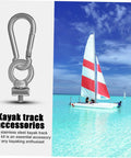 Four Piece Stainless Steel Awning Rail Stopper Eye Bolt Kit For Kayaks Motorhomes And Tents With Eyelet Bolts Heavy Duty Track Hardware And Easy Install No Fuss, stainless eye bolt shown with sailboat use