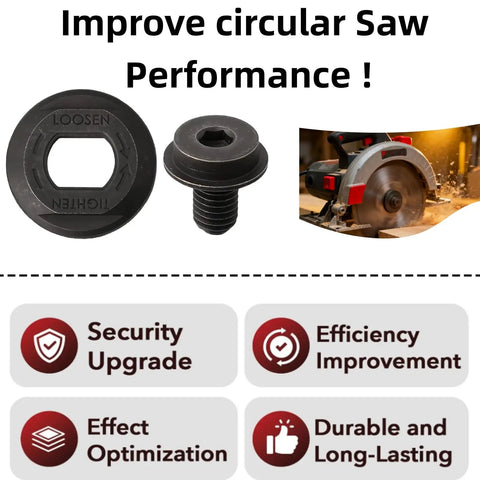 Beefed Up Steel Outer Clamp Washer And Circular Saw Bolt Replacement For DCS390 improving saw performance