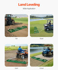 Heavy Duty Tow Behind Drag Harrow For ATV UTV Tractor And Lawn Care, 8 Ft Wide With Adjustable Bars And 72 Inch Chain on soil, slope, sand, and gravel