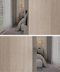 Pocket Door Handle Recessed Press Flush Finger Edge Pull Gun Gray Finish, Low Profile Door Access, Smooth One Hand Operation, Auto Rebound Pop Out Edge Pull, Solid One Piece Construction, 1 Pack on light wood sliding door