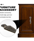 Set Of 4 Vintage Retro Zinc Alloy Cabinet Pull Ring Handles for wooden kitchen cabinet highlighting design detail.