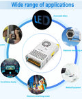 Universal 24V 25A 600W DC Switching Power Supply For 3D Printers, CCTV Security And Projects with wide range of applications shown