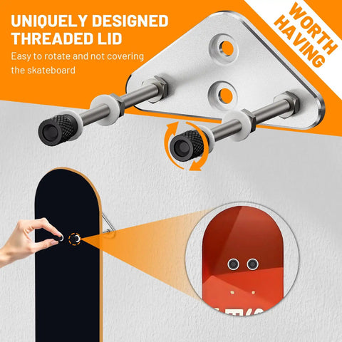 Dope Six Pack Aluminum Skateboard Wall Mount Hanger With Two Screws For Easy Display And Storage Rust Resistant Keeps Your Deck Flat