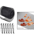 Leaf Guard Mesh Gutter Protector Screen For Outdoor Home And Roof Multipurpose DIY Friendly Shield To Prevent Clogs And Overflow Easy Cut To Fit Gutters Patio And Garden Coverage, black mesh with pegs