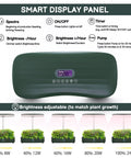 Smart panel controls for Indoor Hydroponics Garden Kit With 12 Pods LED Grow Light Auto Timer Adjustable Height Up To 17 Inches