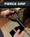 Flexible Waterproof Tape For Quick Fixes And Heavy Duty Repairs, Leaks, Roof Patches, UV And Weather Resistant Black Tape 1.88 Inch By 30 Foot being wrapped around a shovel handle.